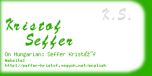 kristof seffer business card